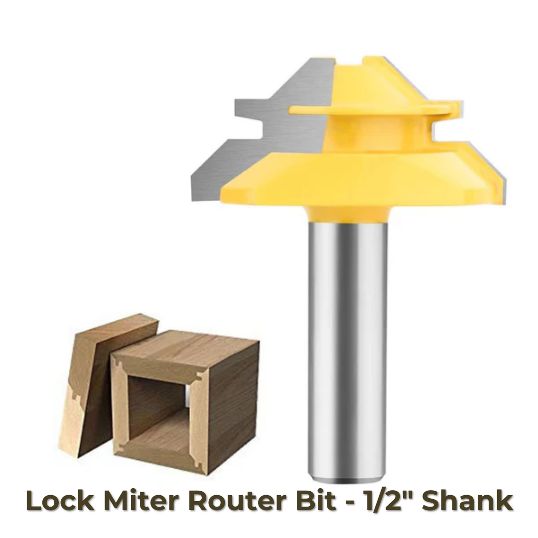 WoodMaster™ 45° Lock Miter Router Bit - 1/2" Shank