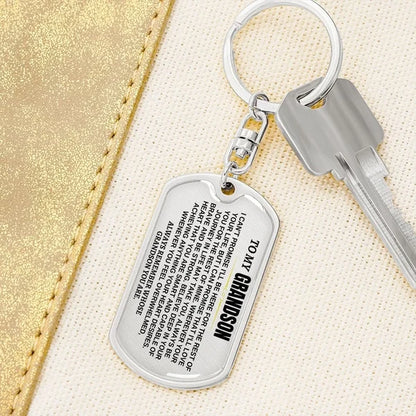 To My Grandson - Remember Whose Grandson You Are - Unique Keychain